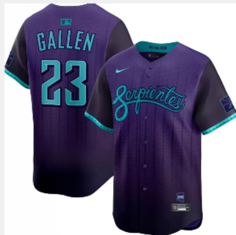 Men 2025 Arizona Diamondback #23 Gallen Purple Joint Name Nike MLB Jersey style 14->arizona diamondback->MLB Jersey